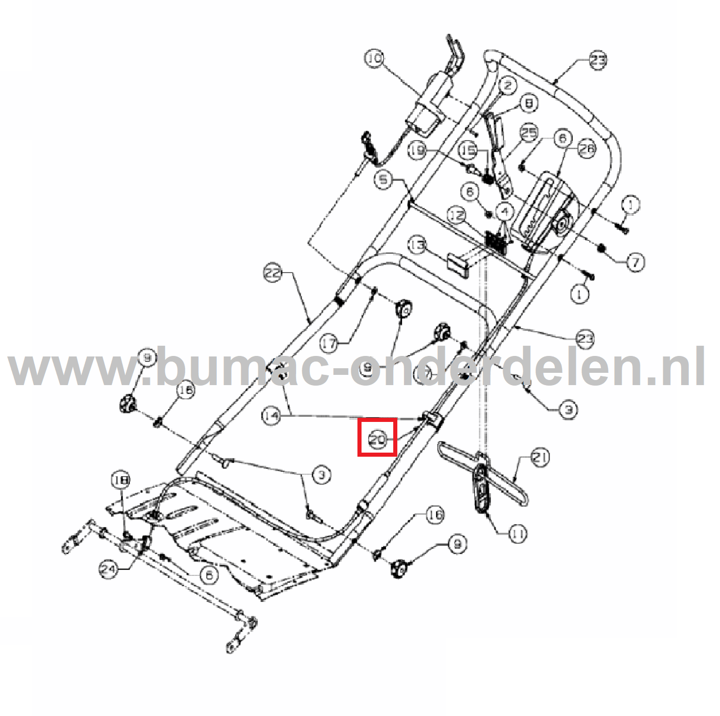 Hoogte Instelling kabel voor MTD, Wolf, CubCadet, Bolens Verticuteermachines, Ontmossers, Verticuteerders Kabel Hoogte Instelling, Liftkabel BL1540EV, E40, VE40