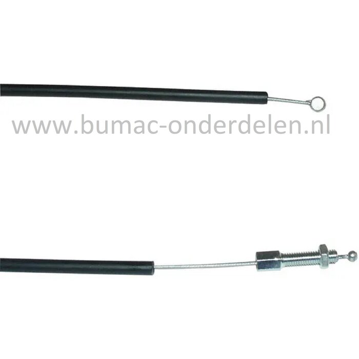 Gaskabel voor Stiga, Castelgarden Loopmaaiers - Benzinemaaiers - Grasmaaiers SP505, SP555, SP556, Twinclip 50S, Twinclip 55S, Twinclip 950, XM50, XM55, Gaskabel met Gashendel, SP 505, SP 555, SP 556, Twinclip 50 S, Twinclip 55 S, Twinclip 950, XM 50, XM 5