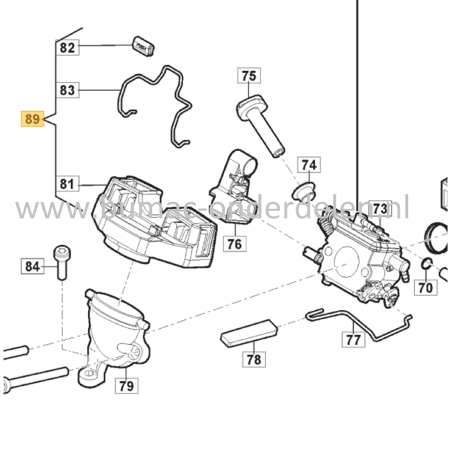 Luchtfilter voor Stiga, Castelgarden, Mountfield, Alpina Kettingzagen - Motorzagen AC38, AC42, ACS538, ACS542, CS540, CS545, MC4216, MF2500, SP386, SP426, Filter, AC 38, AC 42, ACS 538, ACS 542, CS 540, CS 545, MC 4216, MF 2500, SP 386, SP 426