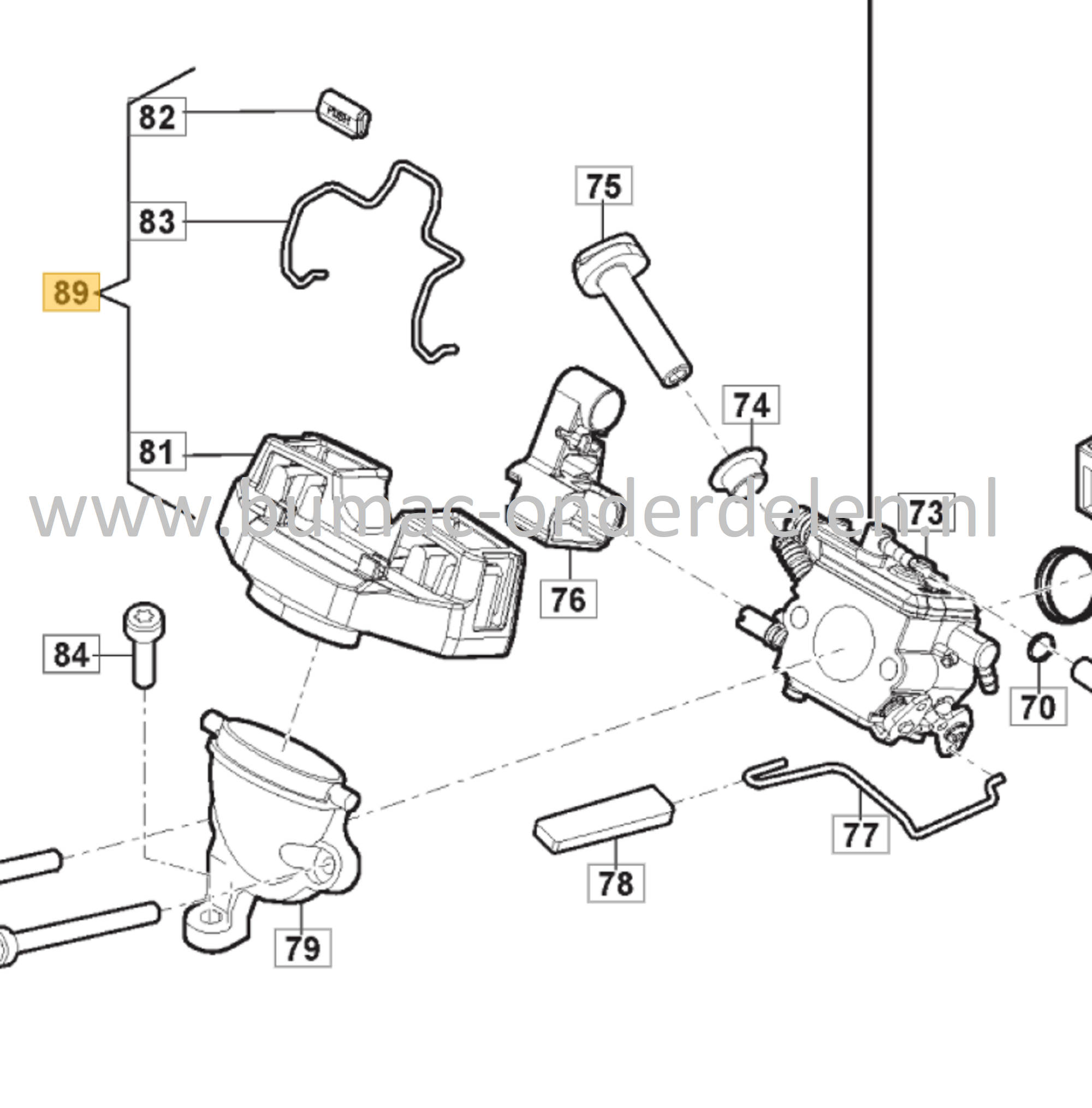 Luchtfilter voor Stiga, Castelgarden, Mountfield, Alpina Kettingzagen - Motorzagen AC38, AC42, ACS538, ACS542, CS540, CS545, MC4216, MF2500, SP386, SP426, Filter, AC 38, AC 42, ACS 538, ACS 542, CS 540, CS 545, MC 4216, MF 2500, SP 386, SP 426