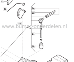 Benzinetanknippel met Benzinefilter en Slang voor Stiga, Castelgarden, Alpina, Mountfield Kettingzagen, Motorzagen AC38, AC42, SP386, SP426, Benzineslang met nippel, Nippel compleet met slang en filter, AC 38, AC 42, SP 386, SP 426