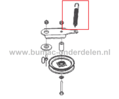 Spanveer Poelie V-Snaar voor ALKO, SOLO Zitmaaiers, Tuintrekkers, Grasmaaiers Veer voor Spannen V Snaar Wiel Aandrijving, Veer Spannen Poelie, Spanveer, Span Veer Powerline T 16-105.4 HD V2, T 15-105.6 HD-A, T 16-103.7 HD V2, T 18-95.4 HD, 16-95.5 HD V2,