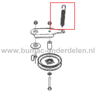 Spanveer Poelie V-Snaar voor ALKO, SOLO Zitmaaiers, Tuintrekkers, Grasmaaiers Veer voor Spannen V Snaar Wiel Aandrijving, Veer Spannen Poelie, Spanveer, Span Veer Powerline T 16-105.4 HD V2, T 15-105.6 HD-A, T 16-103.7 HD V2, T 18-95.4 HD, 16-95.5 HD V2,