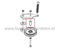 Afstandsbus V-Snaar Poelie voor ALKO, SOLO Zitmaaiers, Grasmaaiers, Tuintrekkers Afstandsbus, Afstand Bus, Bus T 18-111.9, T 16-93.7 HD V2, T 13-93.7 HD, T 18-95.4 HD, T15-95.4 HD-A