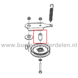 Afstandsbus V-Snaar Poelie voor ALKO, SOLO Zitmaaiers, Grasmaaiers, Tuintrekkers Afstandsbus, Afstand Bus, Bus T 18-111.9, T 16-93.7 HD V2, T 13-93.7 HD, T 18-95.4 HD, T15-95.4 HD-A