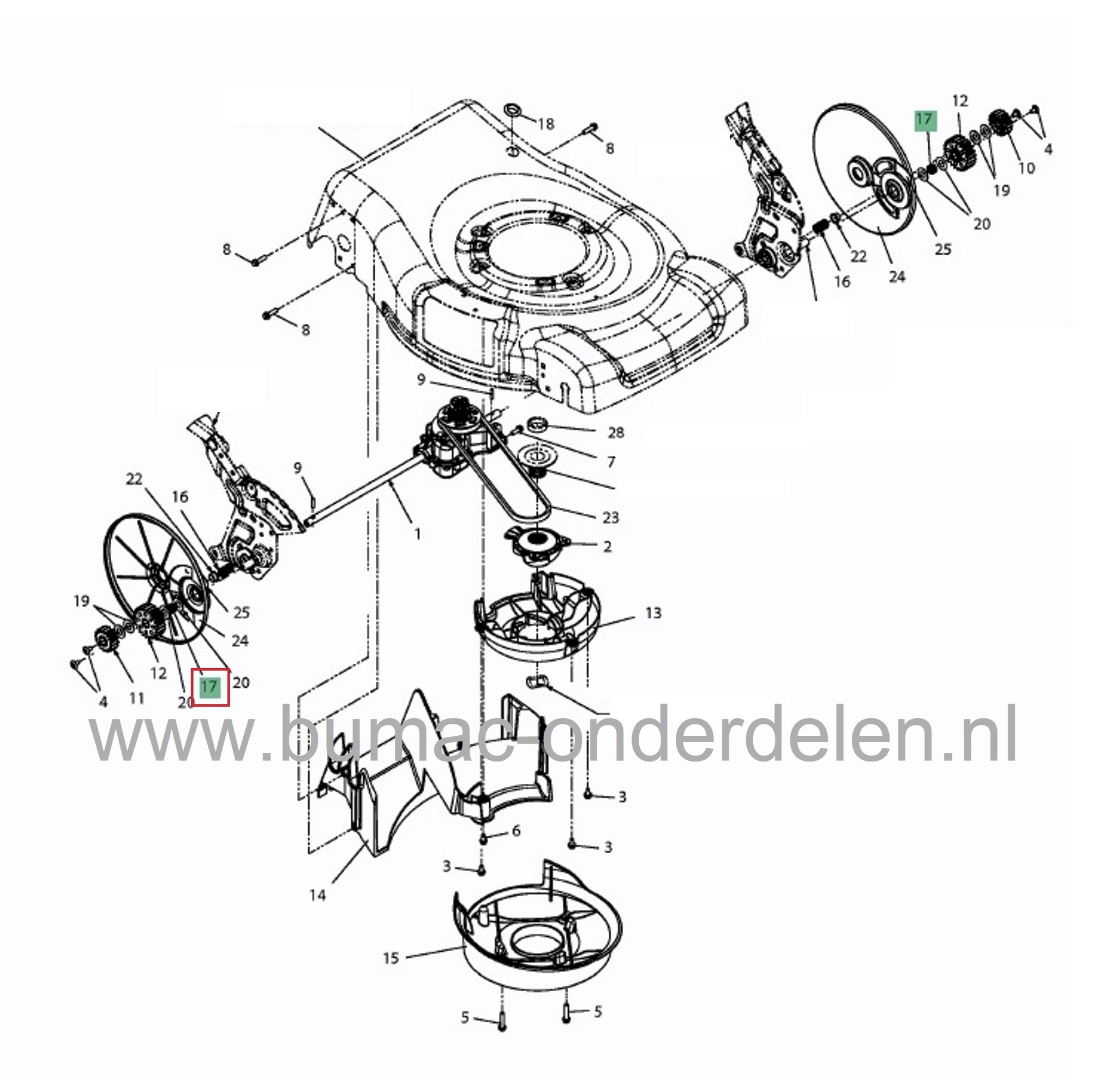 Drukveer voor MTD, WOLF, YARDMAN, CUBCADET, WHITE GLX96SH, HB53, MF19, MF21, MF36, MF38, BG48SPHM, HB135, BL5053, Ambition, Blue Power, Select, HW46A, A92H, E13/92T, E13/96H, Optima LG, Optima LN, Smart RC, Smart RE, Smart RF, Smart RG, Smart RN, BE96T, D