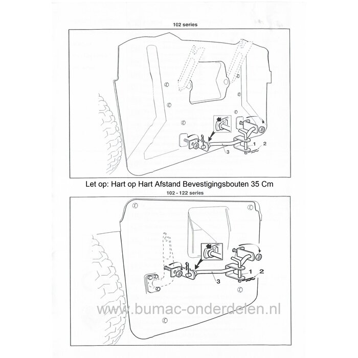 Trekhaak voor Stiga, Castelgarden, Honda, Mountfield, Alpina, Massy Ferguson, Motec, Sentar, Iseki, Efco Zitmaaier  Stiga Estate 6102HW, 6122HW, 7102HWS, 7102HWSY, 7122HWSY, Estate Baron, Grand Royal, Pro 20, Pro 22, Pro 25, Royal, AT8 102HCK, AT8 102HW,