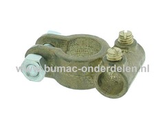 Accuklem - Pool te schroeven voor Conische Polen De accuklemmen zorgen dat de Accu en de Stroomkabels met elkaar in contact staan Trekker, Zitmaaier, Tuintrekker, Frontmaaier, Grasmaaiers, Accuklem, Batterijklem, Accupoolklem