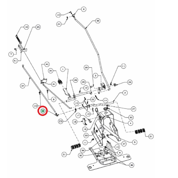 Stelbout 3/8-24 Inch voor Gasstang van Versnellingsbak voor MTD, WOLF, YARDMAN, CUBCADET, WHITE MF38-13ST, Select107.175T, Select96.130T, Scooter Hydro, Scooter, Scooter Mini, 96.130T, E13/96T, Scooter Pro, Scooter Pro Hydro, Optima LF130, Optima LG155, L