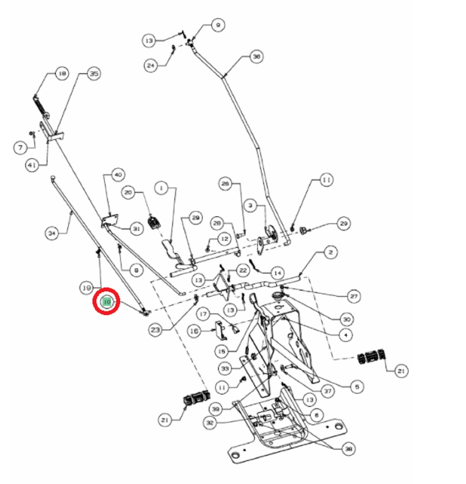 Stelbout 3/8-24 Inch voor Gasstang van Versnellingsbak voor MTD, WOLF, YARDMAN, CUBCADET, WHITE MF38-13ST, Select107.175T, Select96.130T, Scooter Hydro, Scooter, Scooter Mini, 96.130T, E13/96T, Scooter Pro, Scooter Pro Hydro, Optima LF130, Optima LG155, L