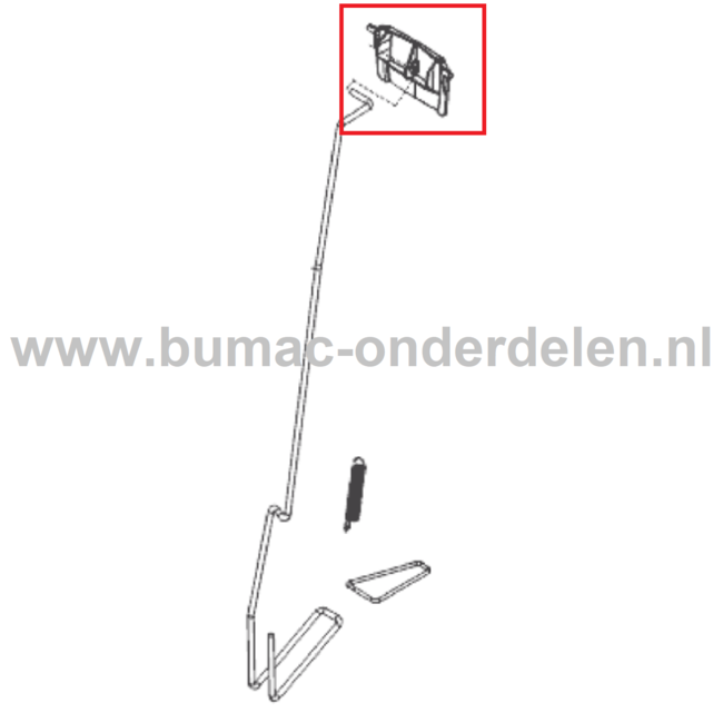 Hendel Parkeerrem voor ALKO, SOLO Zitmaaiers, Tuintrekkers, Grasmaaiers Parkeerremhendel, Hendel voor Parkeerrem, Handvat, Remhendel T 16-105.5 HD, T 20-105.5 HDE, T 23-125.5 HDE, T 15-95.4 HD-A, T 18-95.4 HD