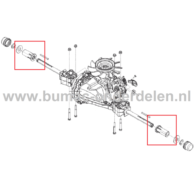 Afstandbus voor Achterwielen op ALKO, SOLO Zitmaaiers, Tuintrekkers, Grasmaaiers, Frontmaaiers, Afstandsbus, Bus, Afstand Bus, Buis T 16-102 HD V2, T 16-105.4 HD, T 16-95.5 HD, T 15-95.4 HD-A, T 18-95.4 HD