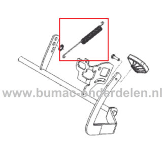 Trekveer Rempedaal voor ALKO, SOLO Zitmaaiers, Tuintrekkers, Grasmaaiers, Frontmaaiers Trekveer, Veer Rempedaal, Remveer T 15-95.6 HD A, T 16-105.4 HD V2, T 23-125.4 HD, T 18-111.9 HDS, T 18-95.4 HD, T 15-95.4 HD-A