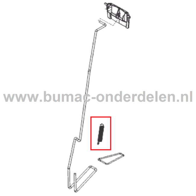 Trekveer voor Parkeerremhendel op ALKO, SOLO Zitmaaiers, Tuintrekkers, Grasmaaiers, Frontmaaiers Trek veer, Veer, Remveer Powerline T 23-125.5 HD V2, T 16-105.5 HD, T 18-95.4 HD, T 20-105.7 HD, T 22-103.9 HD-A, T 15-95.4 HD-A