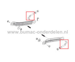 Stang voor Ophanging Maaidek op ALKO, SOLO Zitmaaiers, Tuintrekkers, Grasmaaiers, Frontmaaiers Stang voor Ophanging Maaidek, Verbinding, Maaidekophanging T 17-103.8, T 23-125.6 HD, T 16-95.6 HD, T 15-95.4 HD-A, T 18-95.4 HD