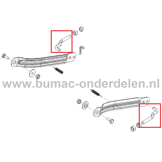 Stang voor Ophanging Maaidek op ALKO, SOLO Zitmaaiers, Tuintrekkers, Grasmaaiers, Frontmaaiers Stang voor Ophanging Maaidek, Verbinding, Maaidekophanging T 17-103.8, T 23-125.6 HD, T 16-95.6 HD, T 15-95.4 HD-A, T 18-95.4 HD