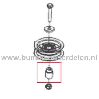 Afstandbus voor Poelie Spannen V-Snaar Maaidek op ALKO, SOLO Zitmaaiers, Tuintrekkers, Grasmaaiers, Frontmaaiers Afstandsbus, Afstands Bus voor V Snaar Pouly, Poulie T 23-125.6 HD, T 15-95.4 HD A, T 18-110.6 HDS, T 16-105.4 HD, T 18-95.4 HD