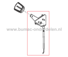 Gashendel voor ALKO, SOLO Zitmaaiers, Tuintrekkers, Grasmaaiers Gasbediening, Gas Hendel, Gas Bediening, Gaskabel Powerline T 15-95.5 HD-A, T 18-95.4 HD