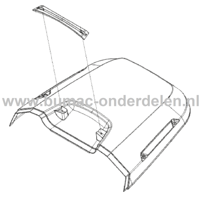 Deksel voor Vangbak op  ALKO, SOLO Zitmaaiers, Tuintrekkers, Grasmaaiers Deksel Vangbak, Vangbakdeksel, Kap, Bescherming Vangbak T 23-125.5 HD, T 15-105.6 HD-A, T 16-105.6 HD, T 20-105.5 HDE, T 18-95.4 HD, T 15-95.4 HD-A