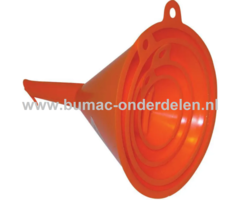 Trechterset van 50 - 75 - 100 - 120 mm Trechter om Olie, Zuur, Brandstof Aftegieten in Jerrycan, Flessen, Vaten, Benzinetank. Jerrycan, Flessen, Vaten Zitmaaier, Auto, Brommer, Grasmaaier, Kettingzaag, Heggenschaar, Bosmaaier, Bladblazer, Scooter, Trekker