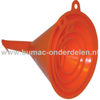 Trechterset van 50 - 75 - 100 - 120 mm Trechter om Olie, Zuur, Brandstof Aftegieten in Jerrycan, Flessen, Vaten, Benzinetank. Jerrycan, Flessen, Vaten Zitmaaier, Auto, Brommer, Grasmaaier, Kettingzaag, Heggenschaar, Bosmaaier, Bladblazer, Scooter, Trekker