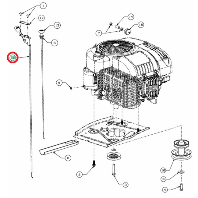 Gaskabel voor MTD, WOLF, YARDMAN, CUBCADET, WHITE Scooter Hydro, Scooter Pro, Scooter Pro Hydro, Minirider 76, CC114TD, CC114T, LR1NR76, L2NR76, LR1NS76, LR2NS76, LT1NR92, LT2NR92, LT1NS976, LT2NS9, LR1MR76, LR2MR76, LR2MS76, BG11576, BG76SM, H76SM op Zit