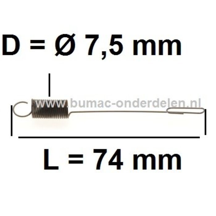 Regulateurveer voor onder andere B&S Carburateur 506047 en 506051 Regelateurveer voor bediening van de Gasklep, Veer voor Gasklep, Briggs and Stratton, Toeren Regelveer, Regulateur veer, Quantum, Europe, Max Motor, Grasmaaier, Loopmaaier