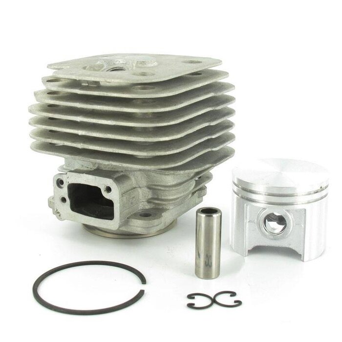 Cilinder met Zuiger Compleet Husqvarna 268 en 268K, Kettingzaag - Motorzaag - Bandenzaag - Motorslijper - Doorslijpmachine, Cilinder met Zuiger en Veren Compleet, Jonsered - Partner - Mc Culloch