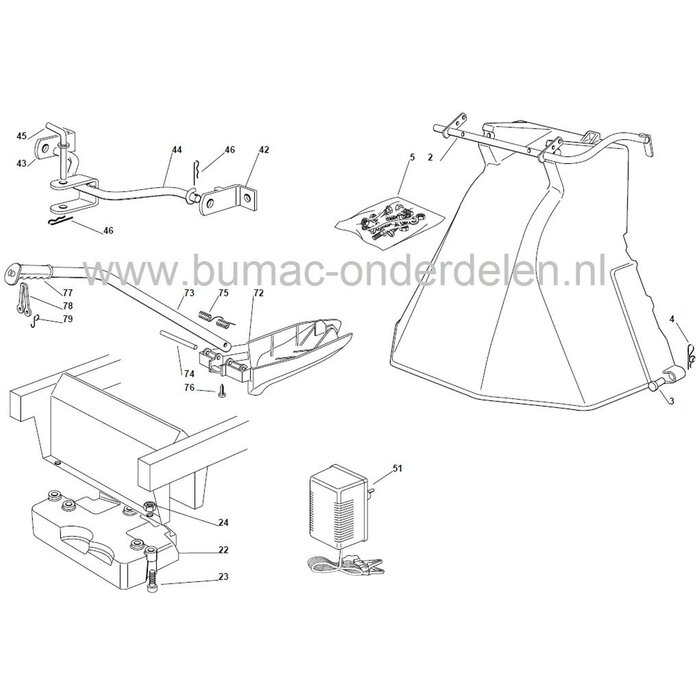 Trekhaak voor Stiga, Castelgarden, Honda, Mountfield, Alpina, Massy Ferguson, Motec, Sentar, Iseki, Efco Zitmaaiers 1540H, 1640H, 1740H, 4000SH, A102HB, A102HG, AT6102HWA, BA185B102H, BT102HCB, CM7216H, ED102HK, EF101V, Estate, 4102H, 5102H, Baron, GLG171