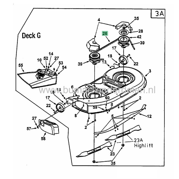 V snaar Maaidek MTD met 42 Inch (107 cm) Zijuitworp Maaidek Wolf - Yardman - White - Bolens, Zitmaaiers - Tuintrekkers