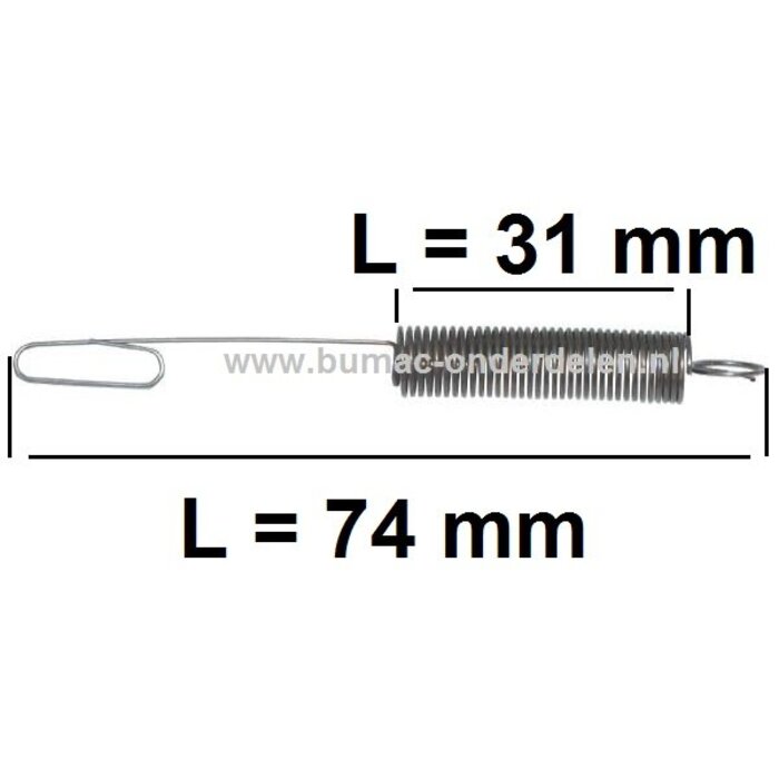 Regulateurveer B&S voor bediening van de Gasklep bij Carburateur, Sprint - Quatro - Classic Motor op Grasmaaier, Gazonmaaier, Cirkelmaaier, Benzinemaaier, Loopmaaier, Briggs & Stratton