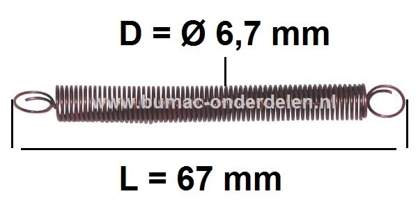 Regulateurveer voor B&S voor bediening van de Gasklep bij Carburateur, Sprint - Quatro - Classic Motor op Grasmaaier, Gazonmaaier, Cirkelmaaier, Benzinemaaier, Loopmaaier, Briggs & Stratton