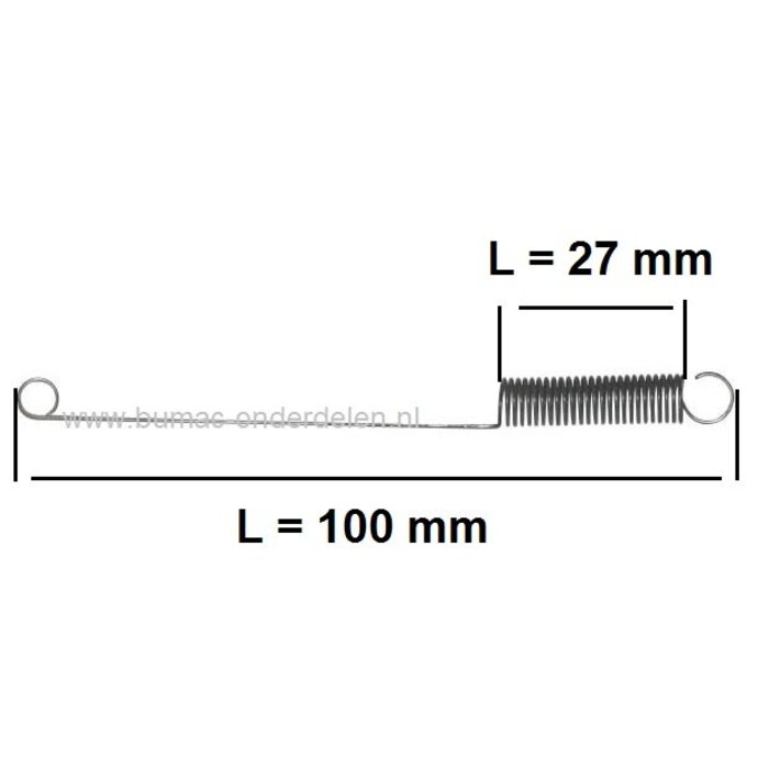 Regulateurveer B&S voor bediening van de Gasklep bij Carburateur Quantum - Europe - Max Motor op Grasmaaier, Gazonmaaier, Cirkelmaaier, Benzinemaaier, Loopmaaier, Briggs & Stratton