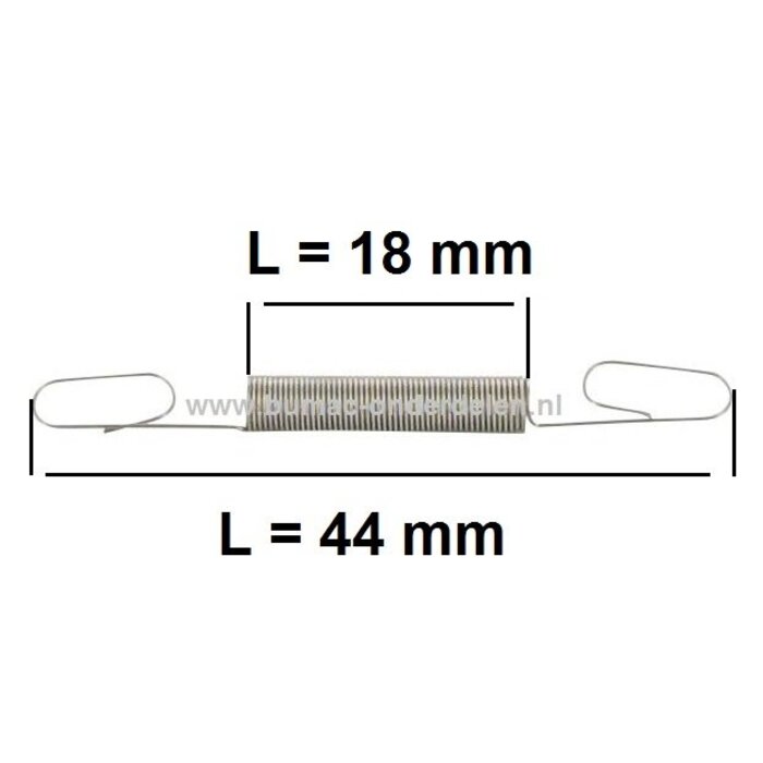Regulateurveer B&S Sprint - Quatro - Classic Motor op Grasmaaier, Veer voor bediening van de Gasklep bij Carburateur 5208068 op Gazonmaaier, Cirkelmaaier, Benzinemaaier, Loopmaaier, Briggs & Stratton