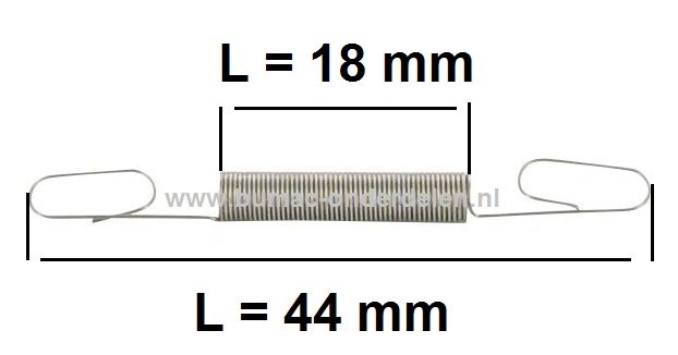 Regulateurveer B&S Sprint - Quatro - Classic Motor op Grasmaaier, Veer voor bediening van de Gasklep bij Carburateur 5208068 op Gazonmaaier, Cirkelmaaier, Benzinemaaier, Loopmaaier, Briggs & Stratton