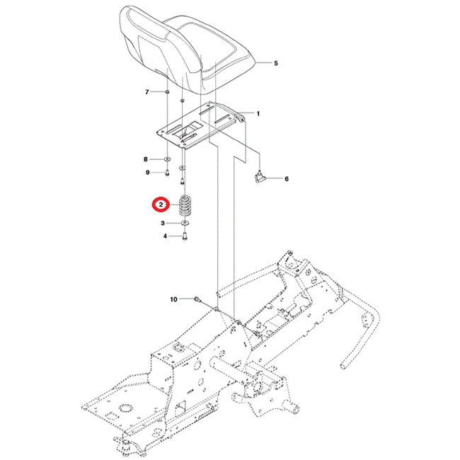 Zittingveer voor JONSERED, MCCULLOCH, PARTNER, ZENOAH R112 C, R112 C5, R115 B, R115 C, R13 C5, R15 T AWD, R15 Ts AWD, R213 C, R214 T, R214 T AWD, R214 TC, R214C, R215 TX, R216, ,R216 AWD ,R216 T AWD, R216TAWD, R316 T, R316 T AWD, R316 Ts AWD, R316 TXs AWD