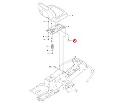 Knop voor bevestiging van de Zitting voor HUSQVARNA, JONSERED, MCCULLOCH, ZENOAH R213 C, R214 T, R214 T AWD, R214 TC, R214C, R215 TX, R216, R216 AWD, R216 T AWD, R216TAWD, RC 318T, RC 320Ts AWD, FR2213 MA, FR2216 MA, FR2216 MA 4x4, M125, M125-94FH,
