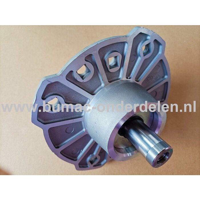 Mesas met Huis en Lagers Compleet Castelgarden NR66 - MJ66 Zitmaaiers, Houder voor Maaimessen van Castel Garden - Stiga - Alpina - Mountfield Zitmaaiers, Frontmaaiers, Tuintrekkers, Complete Meshouders met Huis en Lagers