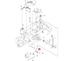 Koppelingstang Maaihoogte Instelling op HUSQVARNA, JONSERED, PARTNER, MCCULLOCH, ZENOAH R13 C5, R15 T AWD, R15 Ts AWD, R213 C, R214 T, R214 T AWD, R214 TC, R214C, R215 TX, R216, R216 AWD, R216 T AWD, R216TAWD, R316 T, R316 T AWD, R316 Ts AWD, R316