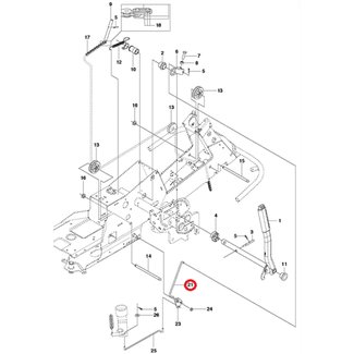 Koppelingstang Maaihoogte Instelling op HUSQVARNA, JONSERED, PARTNER, MCCULLOCH, ZENOAH R13 C5, R15 T AWD, R15 Ts AWD, R213 C, R214 T, R214 T AWD, R214 TC, R214C, R215 TX, R216, R216 AWD, R216 T AWD, R216TAWD, R316 T, R316 T AWD, R316 Ts AWD, R316