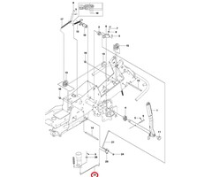 Koppelingsstang Maaihoogte Instelling op HUSQVARNA, JONSERED, PARTNER, MCCULLOCH, ZENOAH R13 C5, R15 T AWD, R15 Ts AWD, R213 C, R214 T, R214 T AWD, R214 TC, R214C, R215 TX, R216, R216 AWD, R216 T AWD, R216TAWD, R316 T, R316 T AWD, R316 Ts AWD, R316
