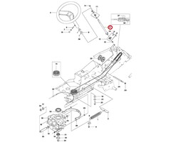 Stuurstang voor HUSQVARNA, JONSERED, PARTNER, MCCULLOCH, ZENOAH R213 C, R214 T, R214 T AWD, R214 TC, R215 TX, R216, R216 AWD, R216 T AWD, R216TAWD, R318, R320 AWD, FR2213 MA, FR2216 MA, FR2216 MA 4x4, M125, M125-94FH, FMZ1300, FMZ1400T op ZItmaaiers - Fro