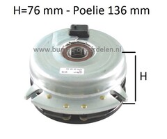 Elektromagnetische Mes inschakeling Koppeling voor Zitmaaier en Frontmaaier Husqvarna, Jonsered, Wizard, Mcculloch, MTD, Wolf, JohnDeere, YardPro , Warner Elektrische Koppeling voor Mes 1103334