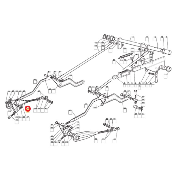 Hendel Rechts Maaidek ophanging 122 Cm Opvang Maaidek op STIGA, CASTELGARDEN, MOUNTFIELD, ALPINA 2048H, 22/122H, 2243H-SD Twin, 2248H, AT8122HCB, AT88122HW, BA220K122HE, CM7423H, CT22/122H, EF112C/22H, ESTATE 6122 HW,  ESTATE 7122 HWS, ESTATE 9122 WX, EST