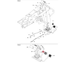 Geleider voor Pedaalas voor HUSQVARNA, JONSERED, PARTNER, MCCULLOCH, ZENOAH P524, P524EFI, PR17, PR17 AWD, PROFLEX 18, PROFLEX 21, PROFLEX 21 AWD, PROFLEX 21 II, PT26 D, R 422 Ts, R 422 Ts AWD, R112 C, R115 B, R115 C, R15 T AWD, R15 Ts AWD, R213 C, R214 T