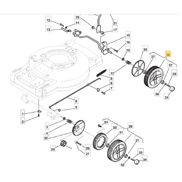 Achterwiel Ø 200 mm voor STIGA, CASTELAGRDEN, MOUNTFIELD, ALPINA Grasmaaiers, Loopmaaiers, Gazonmaaiers Wiel, Achter Wiel MC534, MULTICLIP 51, MULTICLIP 53, MULTICLIP RENTAL 53, MULTICLIP PRO 48, MULTICLIP PRO 51, MULTICLIP PRO 53, XA55MBS