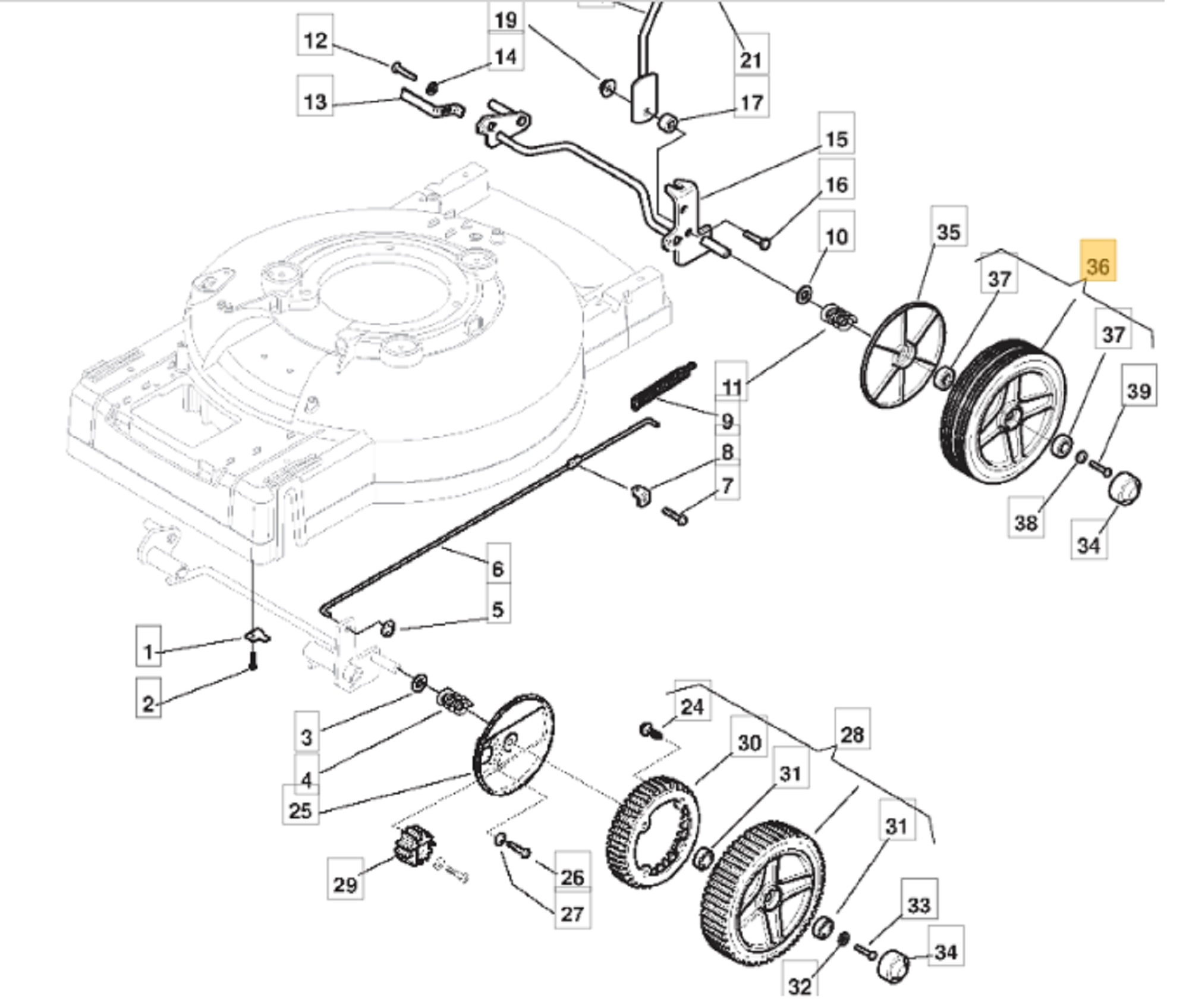 Achterwiel Ø 200 mm voor STIGA, CASTELAGRDEN, MOUNTFIELD, ALPINA Grasmaaiers, Loopmaaiers, Gazonmaaiers Wiel, Achter Wiel MC534, MULTICLIP 51, MULTICLIP 53, MULTICLIP RENTAL 53, MULTICLIP PRO 48, MULTICLIP PRO 51, MULTICLIP PRO 53, XA55MBS