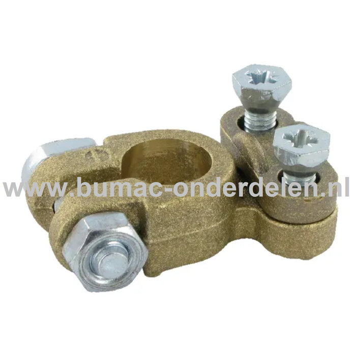Accuklem - Pool te schroeven voor Conische Polen De accuklemmen zorgen dat de Accu en de Stroomkabels met elkaar in contact staan Trekker, Zitmaaier, Tuintrekker, Frontmaaier, Grasmaaiers, Accuklem, Batterijklem, Accupoolklem