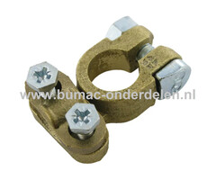 Accuklem + Pool te schroeven voor Conische Polen De accuklemmen zorgen dat de Accu en de Stroomkabels met elkaar in contact staan Trekker, Zitmaaier, Tuintrekker, Frontmaaier, Grasmaaiers, Accuklem, Batterijklem, Accupoolklem