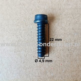 Inbus Schroef 4,9x22 mm voor HUSQVARNA Kettingzagen, Motorzagen, Benzinezagen, Bladblazers, Blowers, Heggenscharen, Bosmaaiers, Trimmers, Motorzeisen, Ijsboren, Grondboren Schroef Inbus, Cilinderkopbout, Bout, Schroef, onderdelen